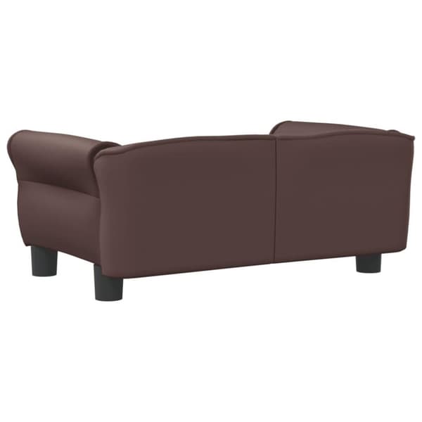 vidaXL Hundbädd brun 70x45x30 cm konstläder