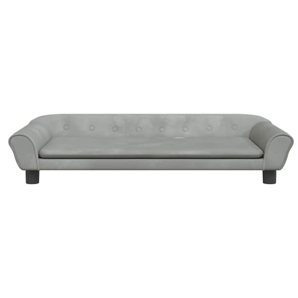 vidaXL hundeseng 100x50x21 cm velour lysegrå