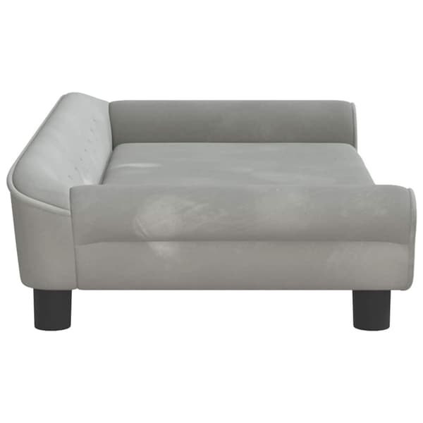 vidaXL hundeseng 100x50x21 cm velour lysegrå