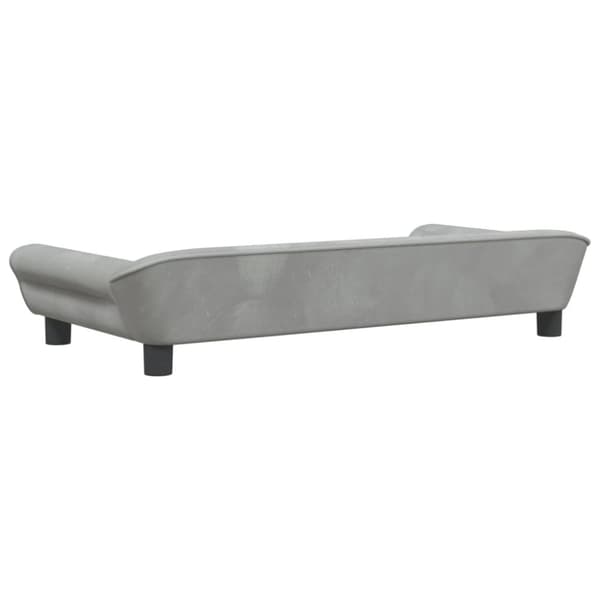 vidaXL hundeseng 100x50x21 cm velour lysegrå