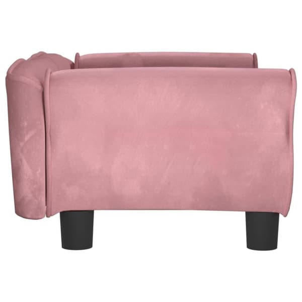 vidaXL Hundbädd rosa 70x45x30 cm sammet