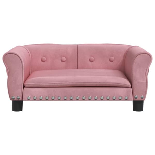 vidaXL Hundbädd rosa 70x45x30 cm sammet