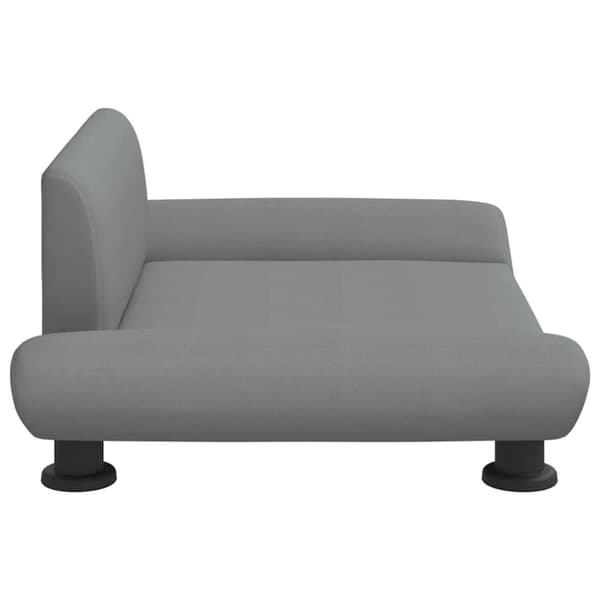 vidaXL hundeseng 70x45x28 cm stof lysegrå
