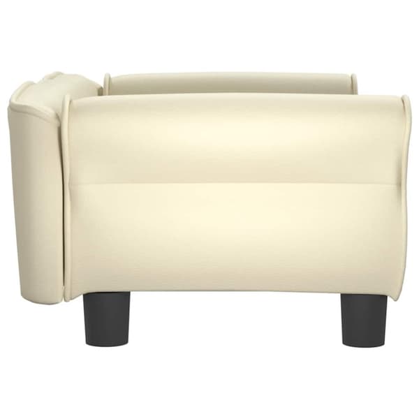 vidaXL hundeseng 70x45x30 cm kunstlæder cremefarvet