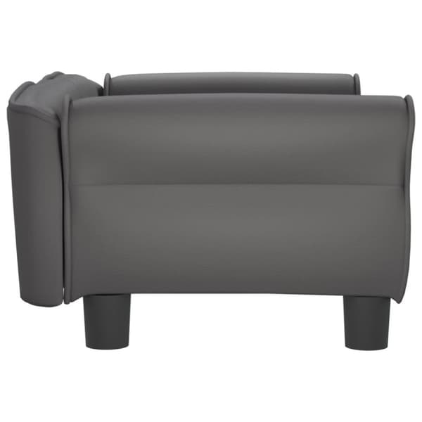 vidaXL Hundbädd grå 70x45x30 cm konstläder