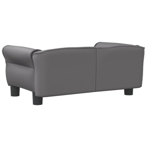 vidaXL Hundbädd grå 70x45x30 cm konstläder
