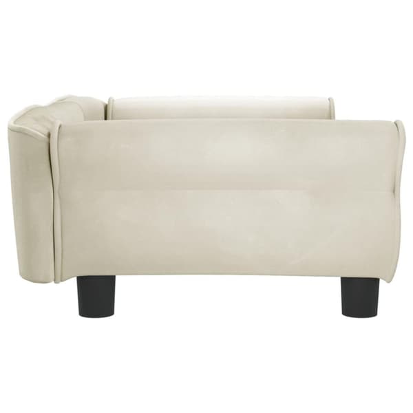 vidaXL Hundbädd gräddvit 95x55x30 cm sammet