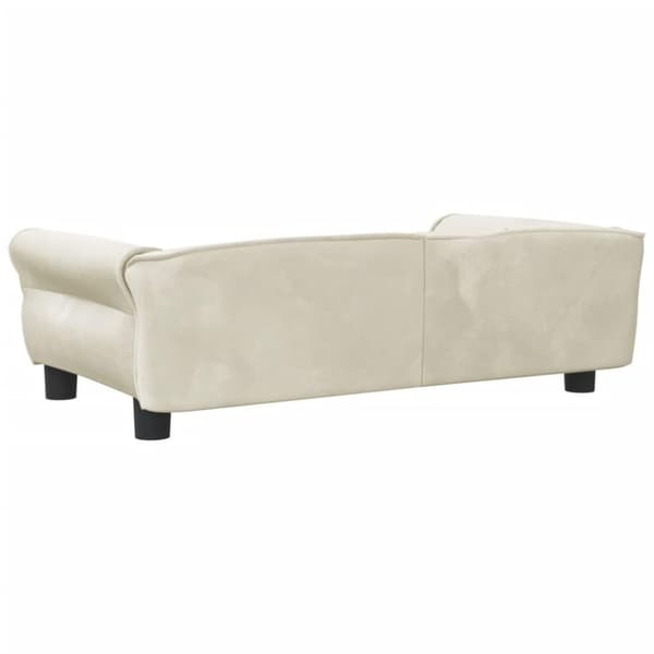 vidaXL Hundbädd gräddvit 95x55x30 cm sammet