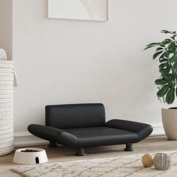 vidaXL Hundbädd svart 70x45x28 cm konstläder