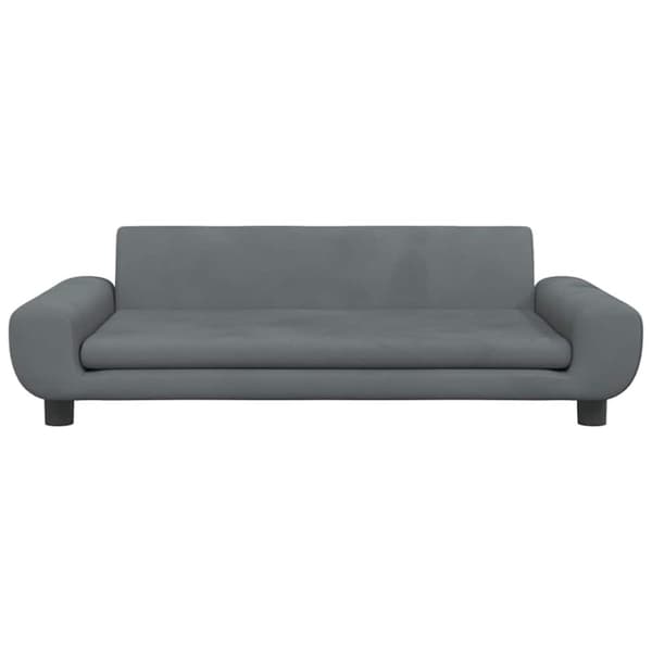 vidaXL hundeseng 100x54x33 cm velour mørkegrå