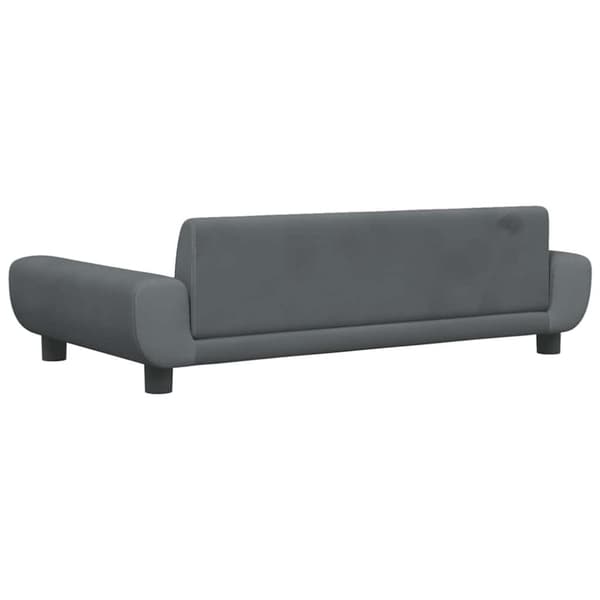 vidaXL Hundbädd mörkgrå 100x54x33 cm sammet
