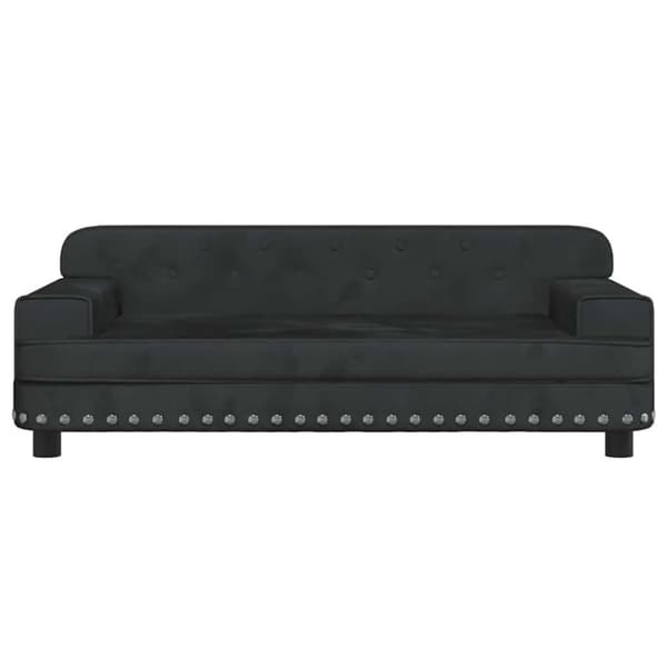 vidaXL Hundbädd svart 90x53x30 cm sammet