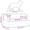 Miniatyrbillede 7 af 7: vidaXL hundeseng 60x40x30 cm velour lysegrå