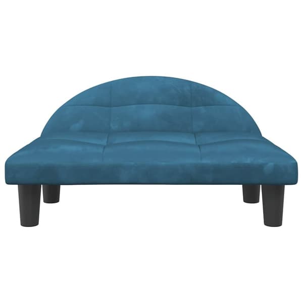 vidaXL hundeseng 70x52x30 cm velour blå