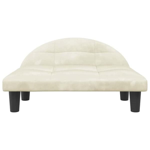 vidaXL hundeseng 70x52x30 cm velour cremefarvet