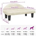Miniatyrbillede 8 af 8: vidaXL hundeseng 70x52x30 cm velour cremefarvet