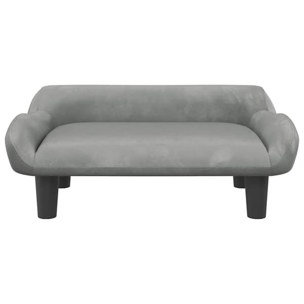 vidaXL hundeseng 70x40x24 cm velour lysegrå