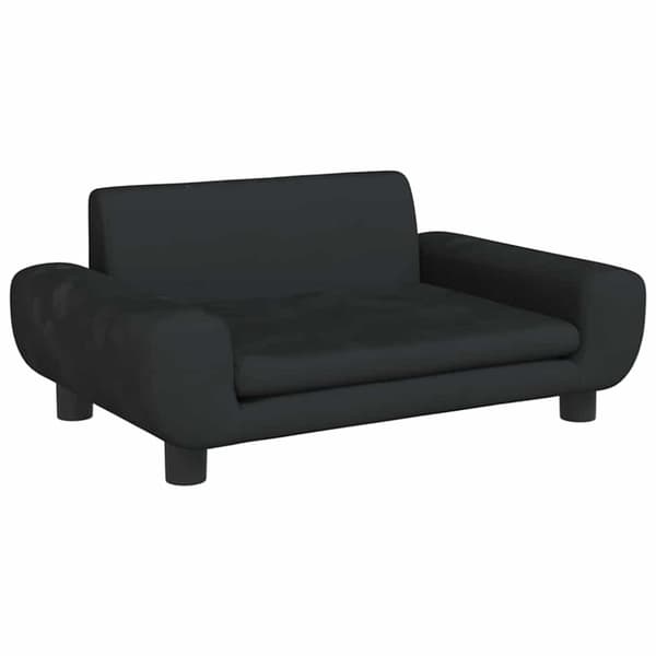 vidaXL hundeseng 70x45x33 cm velour sort