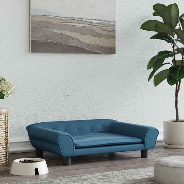 vidaXL Hundbädd blå 70x48x22 cm sammet