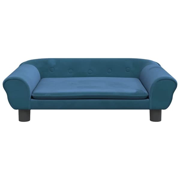 vidaXL hundeseng 70x48x22 cm velour blå