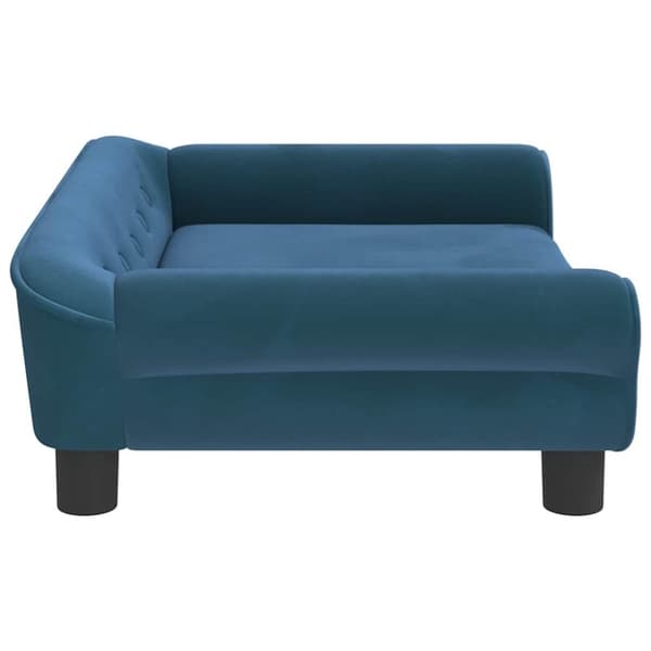 vidaXL hundeseng 70x48x22 cm velour blå