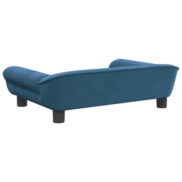 vidaXL hundeseng 70x48x22 cm velour blå
