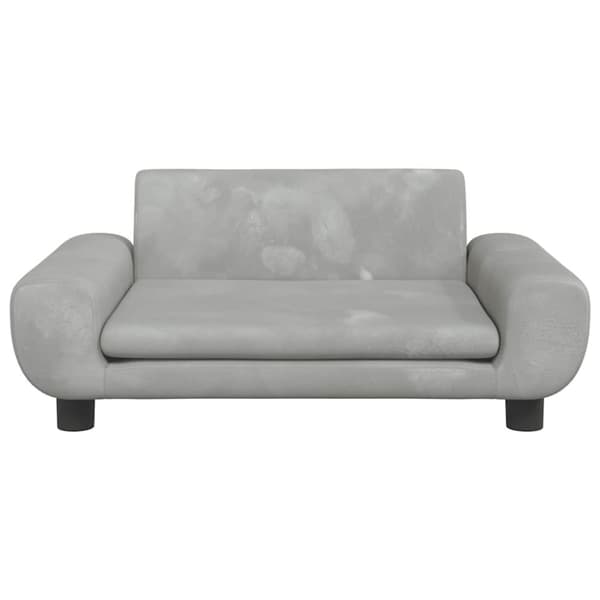 vidaXL Hundbädd ljusgrå 70x45x33 cm sammet