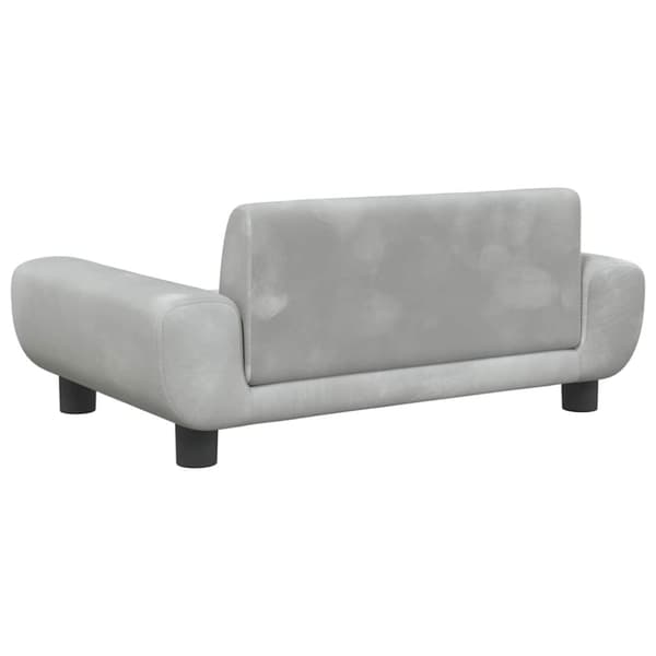 vidaXL Hundbädd ljusgrå 70x45x33 cm sammet