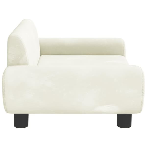 vidaXL Hundbädd gräddvit 70x45x33 cm sammet
