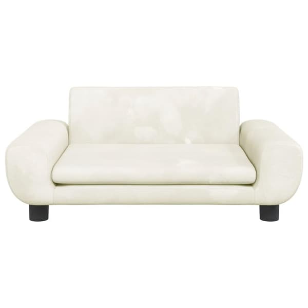vidaXL Hundbädd gräddvit 70x45x33 cm sammet