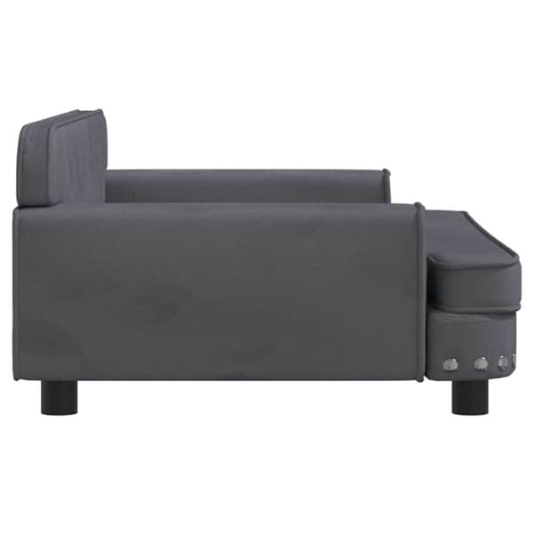 vidaXL Hundbädd mörkgrå 90x53x30 cm sammet
