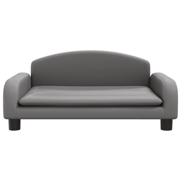 vidaXL hundeseng 70x45x30 cm kunstlæder grå