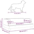 Miniatyrbillede 6 af 7: vidaXL hundeseng 80x45x30 cm velour cremefarvet
