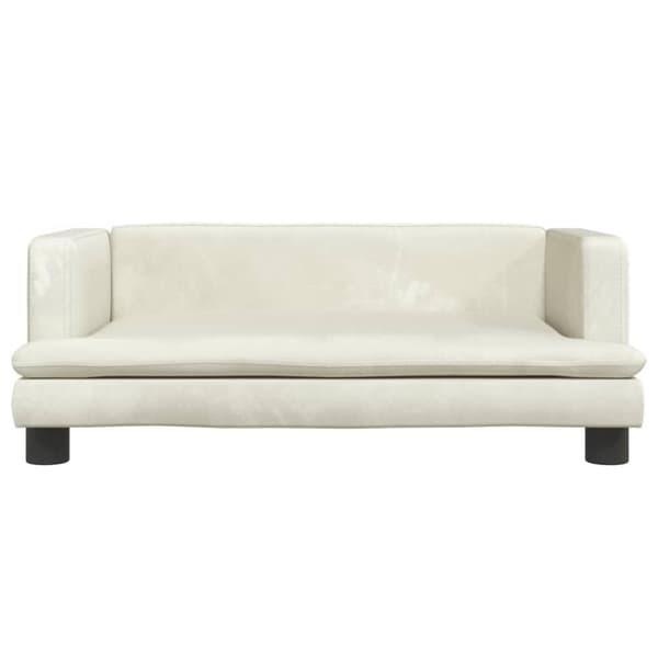 vidaXL hundeseng 80x45x30 cm velour cremefarvet
