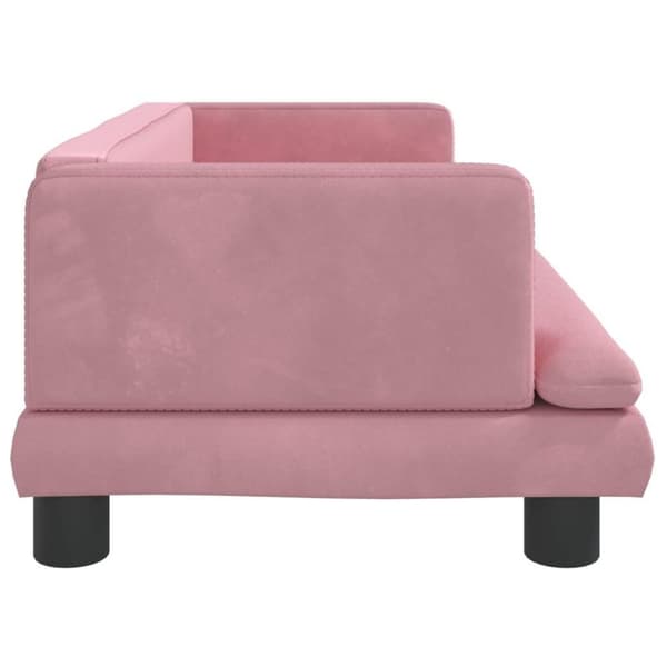 vidaXL Hundbädd rosa 80x45x30 cm sammet