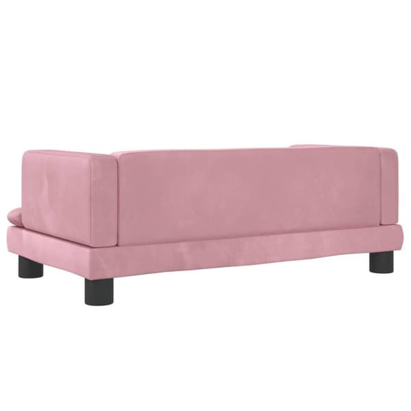 vidaXL Hundbädd rosa 80x45x30 cm sammet