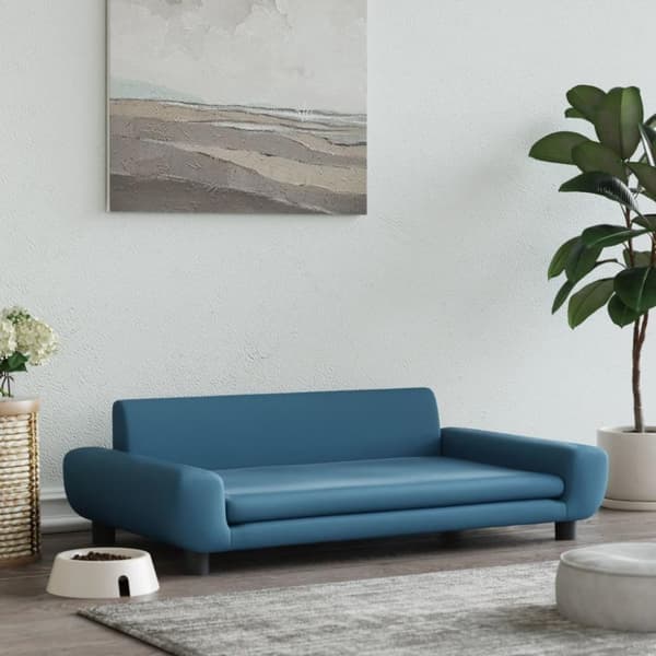 vidaXL hundeseng 100x54x33 cm velour blå