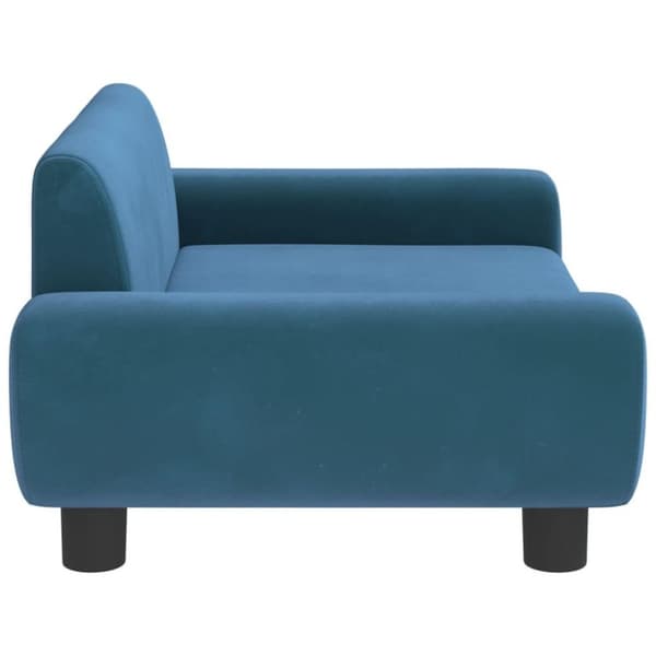 vidaXL hundeseng 70x45x33 cm velour blå