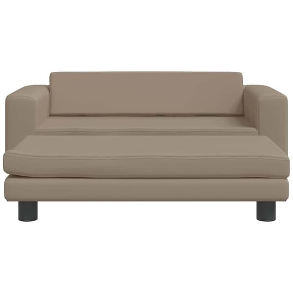 vidaXL hundeseng med forlængelse 100x50x30 cm kunstlæder cappuccino