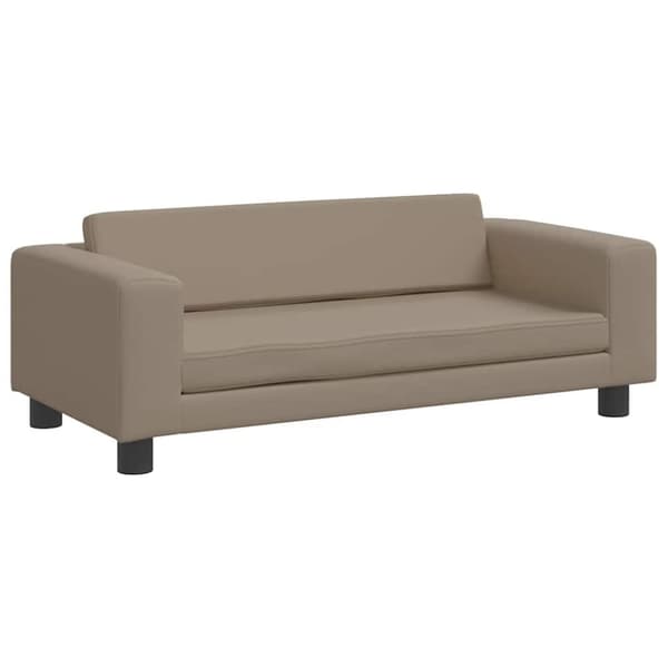 vidaXL hundeseng med forlængelse 100x50x30 cm kunstlæder cappuccino