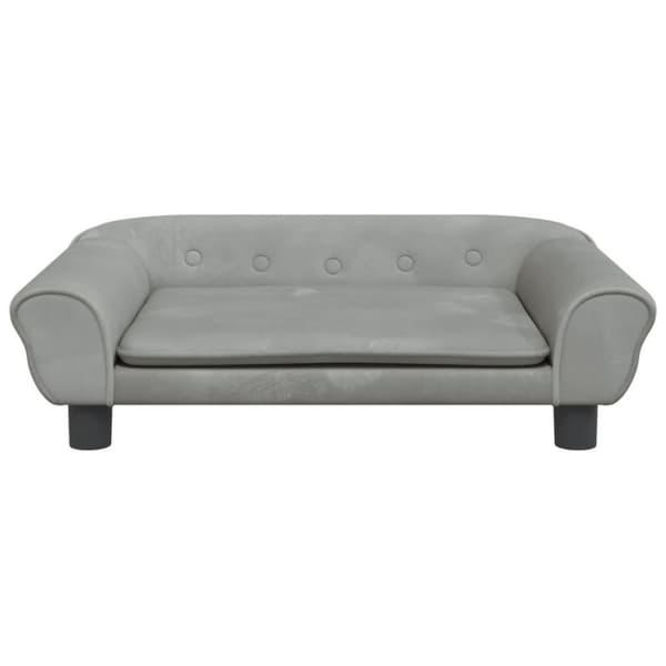 vidaXL Hundbädd ljusgrå 70x48x22 cm sammet