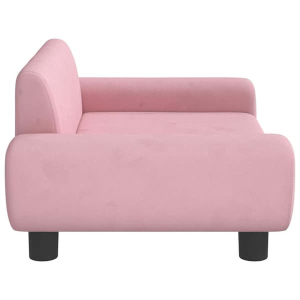 vidaXL hundeseng 70x45x33 cm velour lyserød