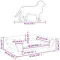 Miniatyrbillede 6 af 7: vidaXL hundeseng 70x48x22 cm velour brun