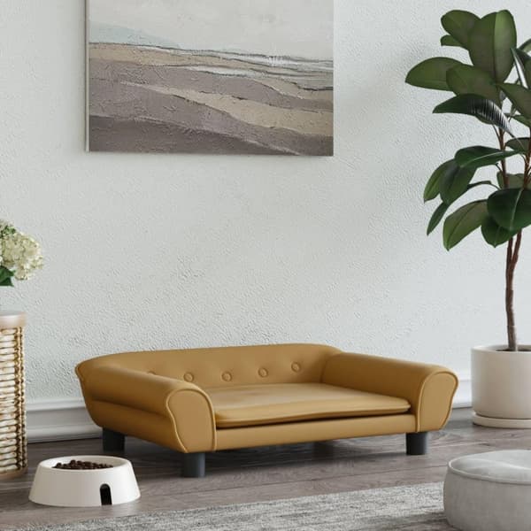 vidaXL hundeseng 70x48x22 cm velour brun