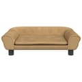 Miniatyrbillede 2 af 7: vidaXL hundeseng 70x48x22 cm velour brun