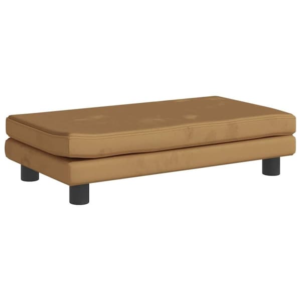 vidaXL hundeseng med forlængelse 100x50x30 cm velour brun