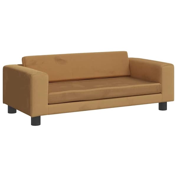 vidaXL hundeseng med forlængelse 100x50x30 cm velour brun