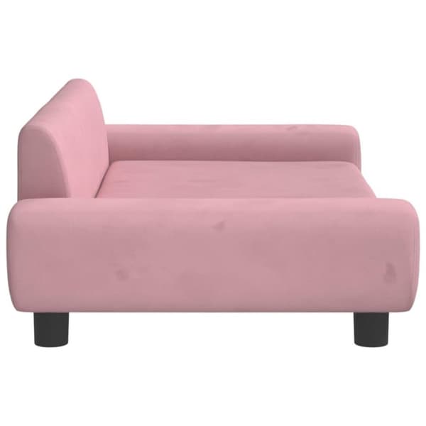 vidaXL hundeseng 100x54x33 cm velour lyserød