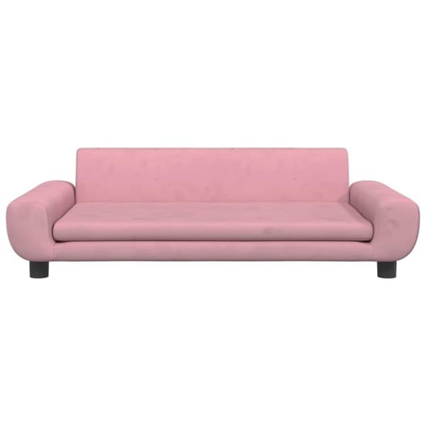 vidaXL Hundbädd rosa 100x54x33 cm sammet