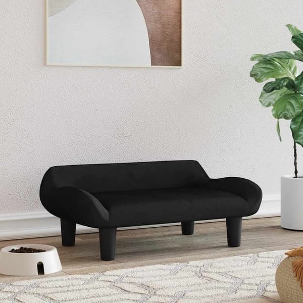 vidaXL hundeseng 70x40x24 cm velour sort